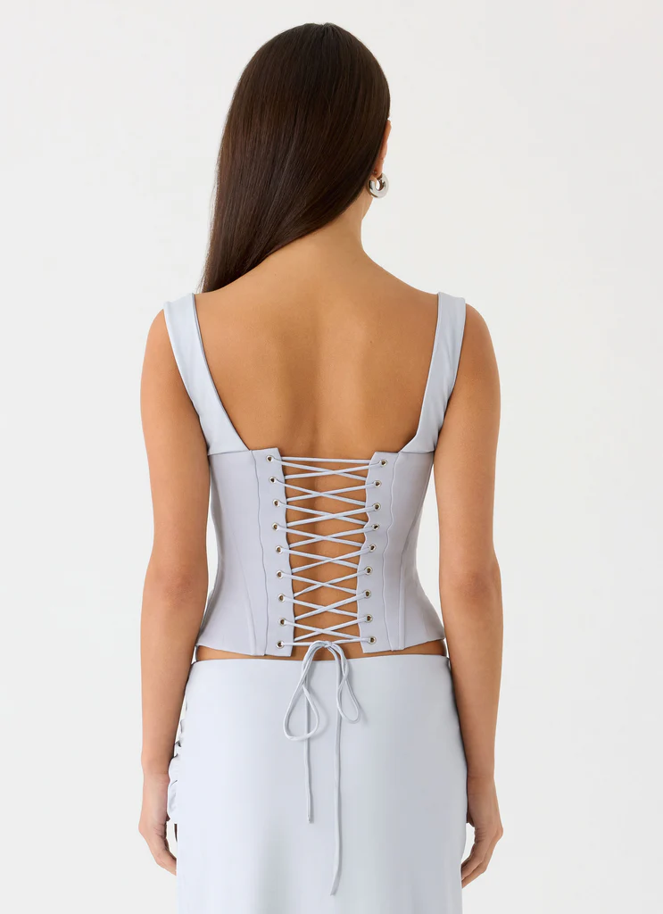Haut de corset Romana - Bleu Gris
