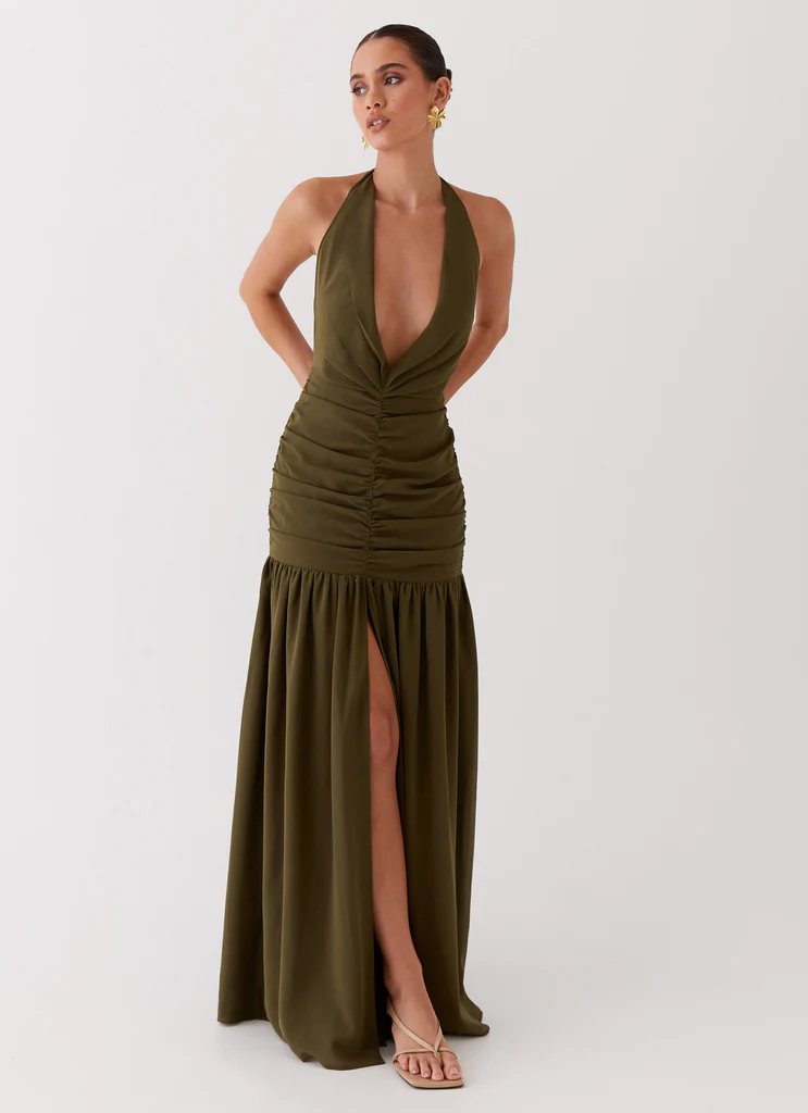 Robe maxi Truly In Love - Kaki