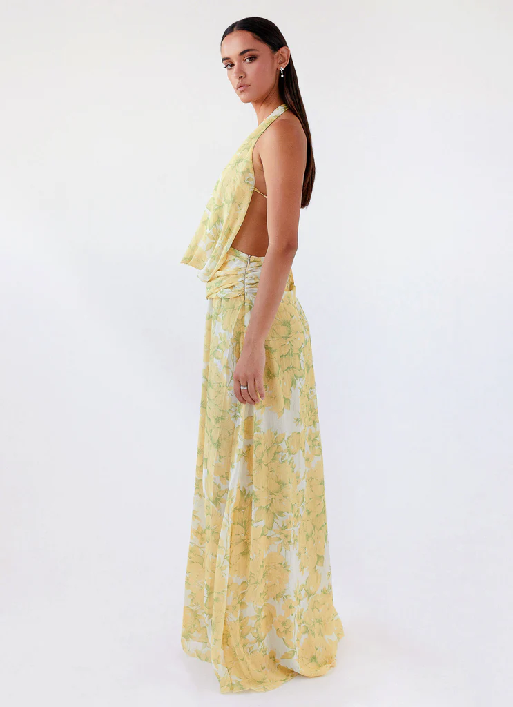 Robe Maxi Chiffon Elysia - Narcisse