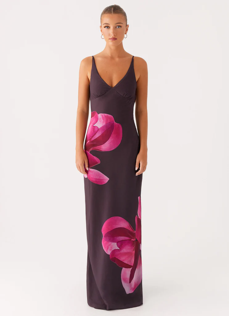 Robe Maxi Griselda - Chocolat Foncé