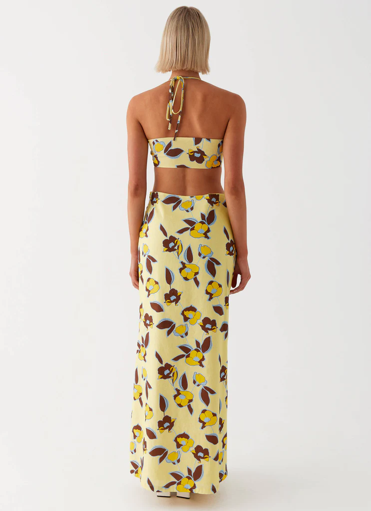 Robe maxi en lin Nora - Primrose