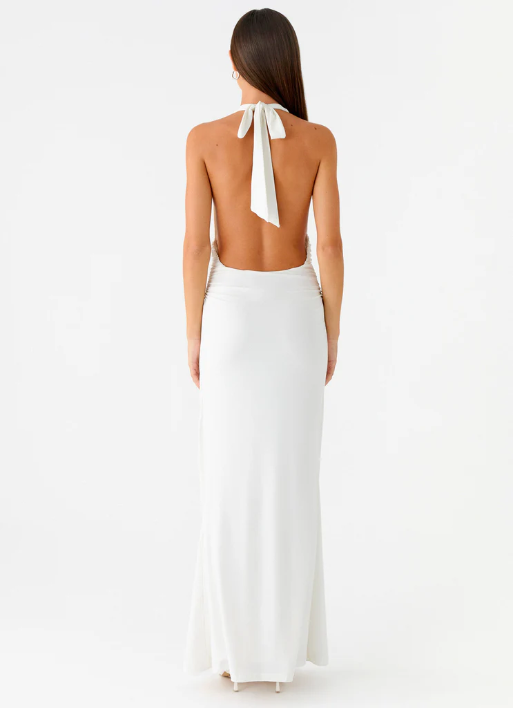 Robe Maxi à Bretelles Croisées Cheyenne – Ivoire Robe Maxi à Bretelles Croisées Cheyenne - Ivoire