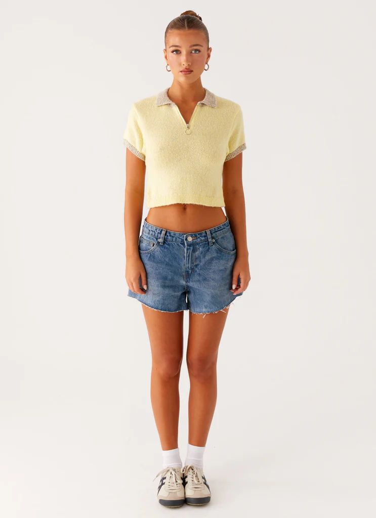 Top en maille Walsh - Jaune