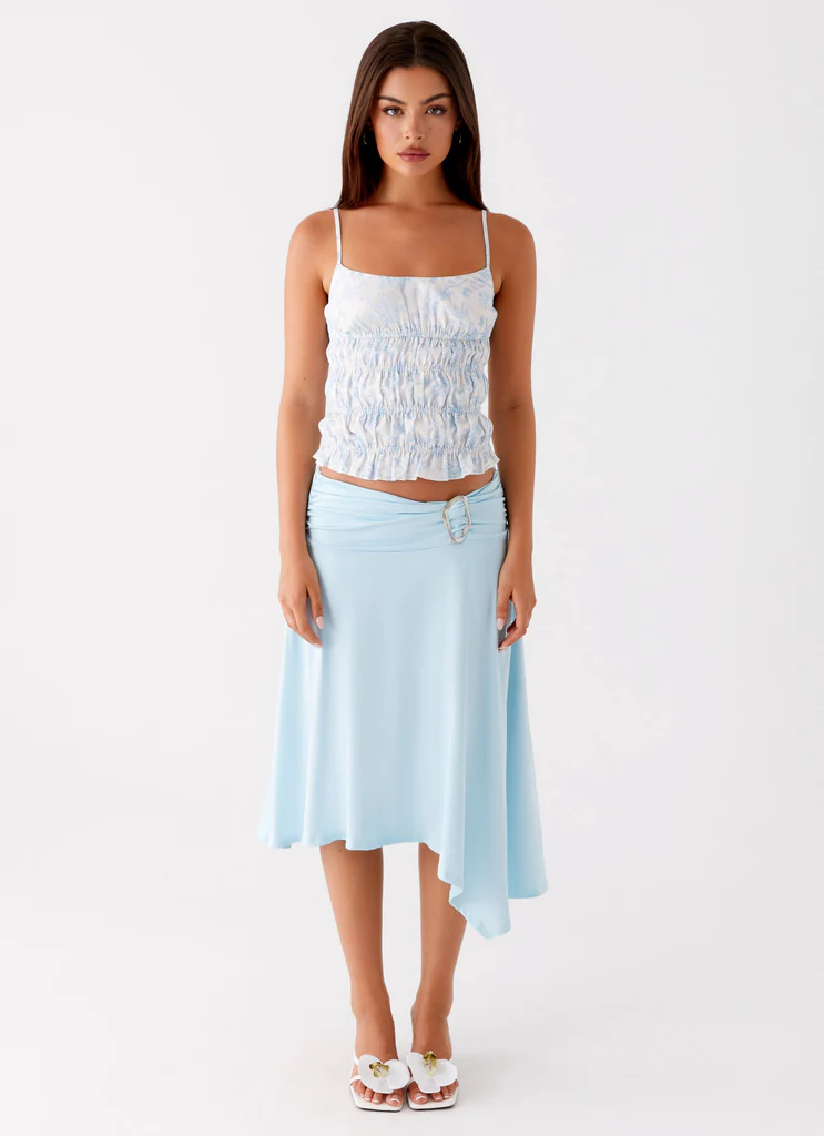 Jupe Midi Brisa – Turquoise Jupe Midi Brisa - Turquoise