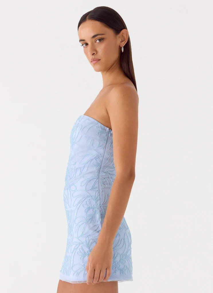 Robe Mini à Perles Dangerous Kind - Bleu