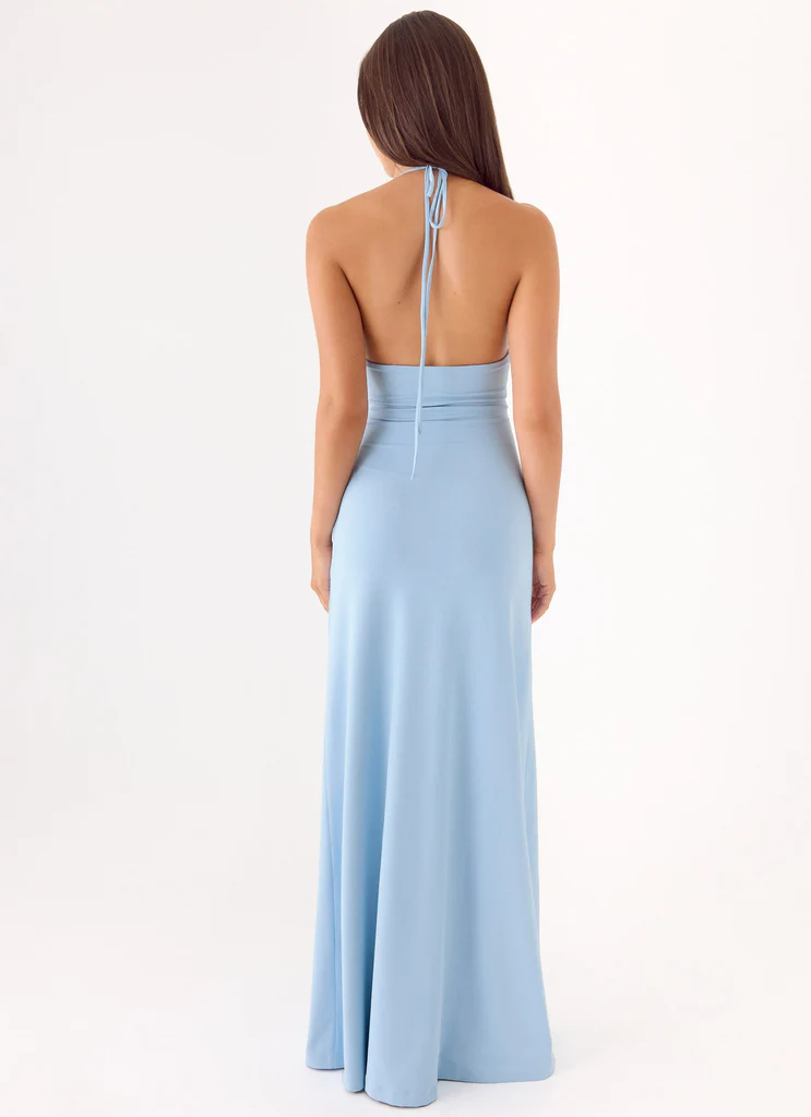 Robe Maxi Tissée à la Main Miliano - Bleu
