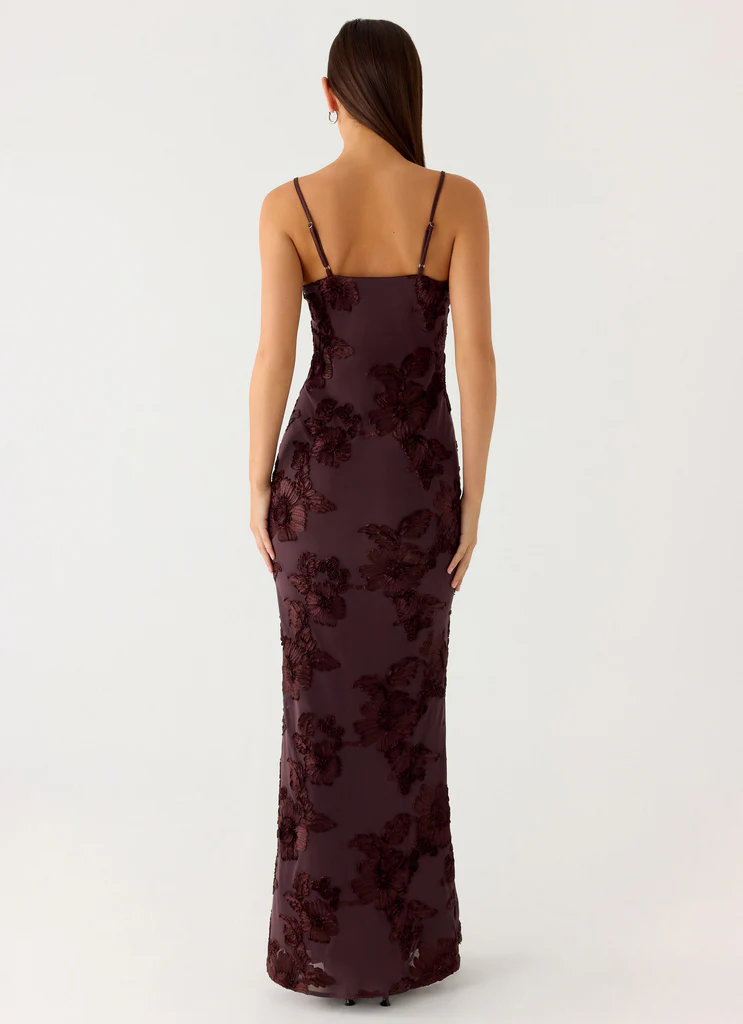 Robe maxi That Girl - Chocolat frais