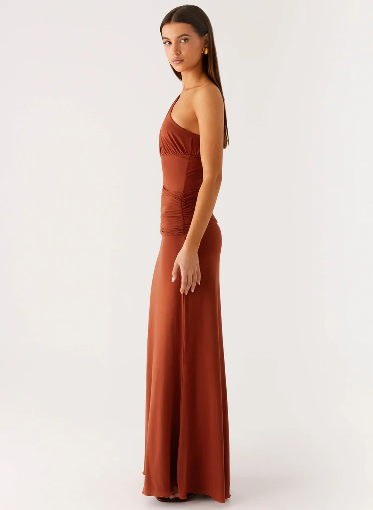 Robe Maxi Glimmer – Rouge brun Robe Maxi Glimmer - Rouge brun
