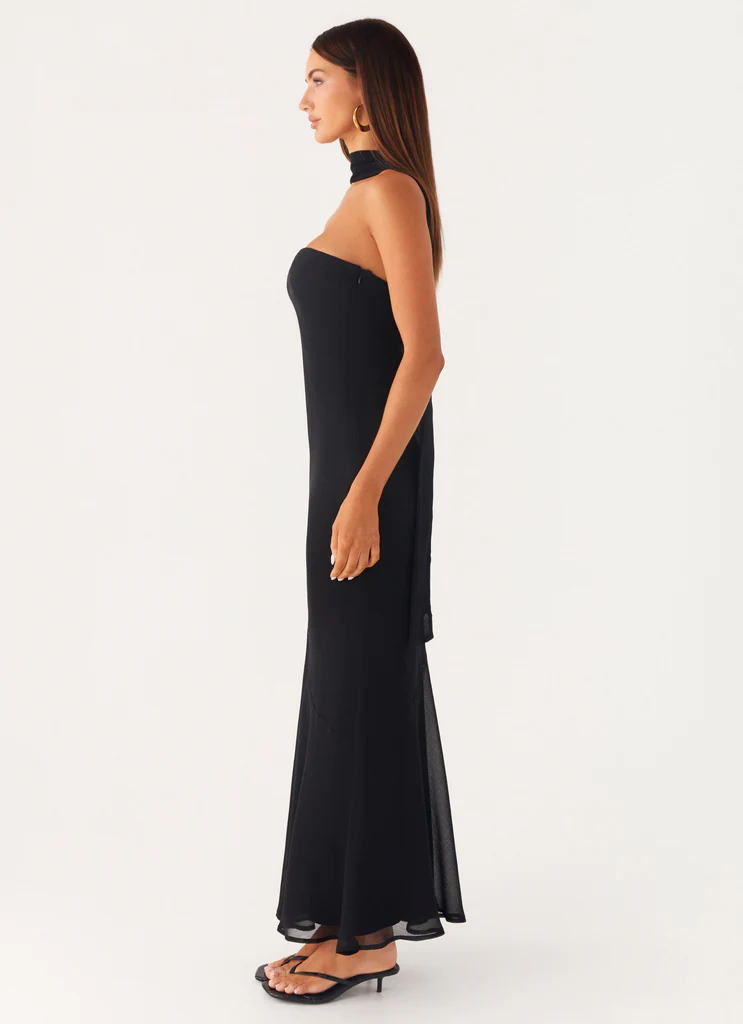 Robe maxi Under the Pagoda - Noir