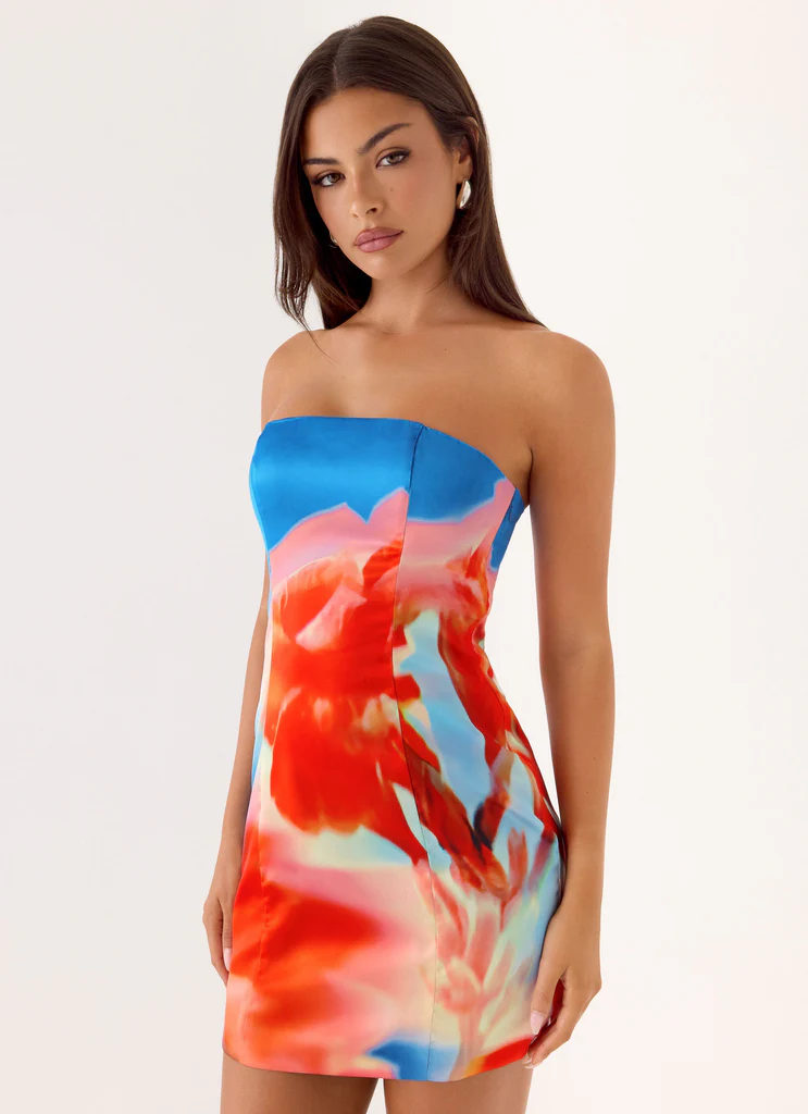 Robe Mini Sans bretelles Yuha - Petal du crépuscule