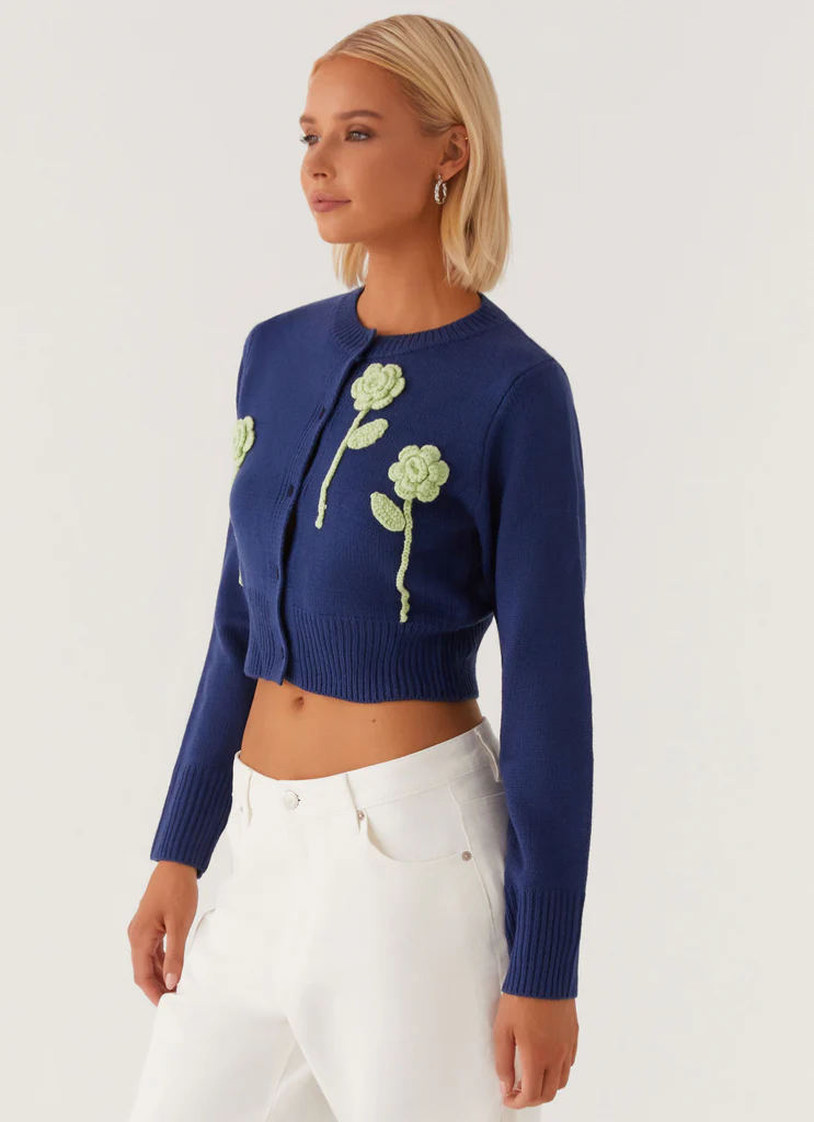 Cardigan tricot Everest - Bleu marine