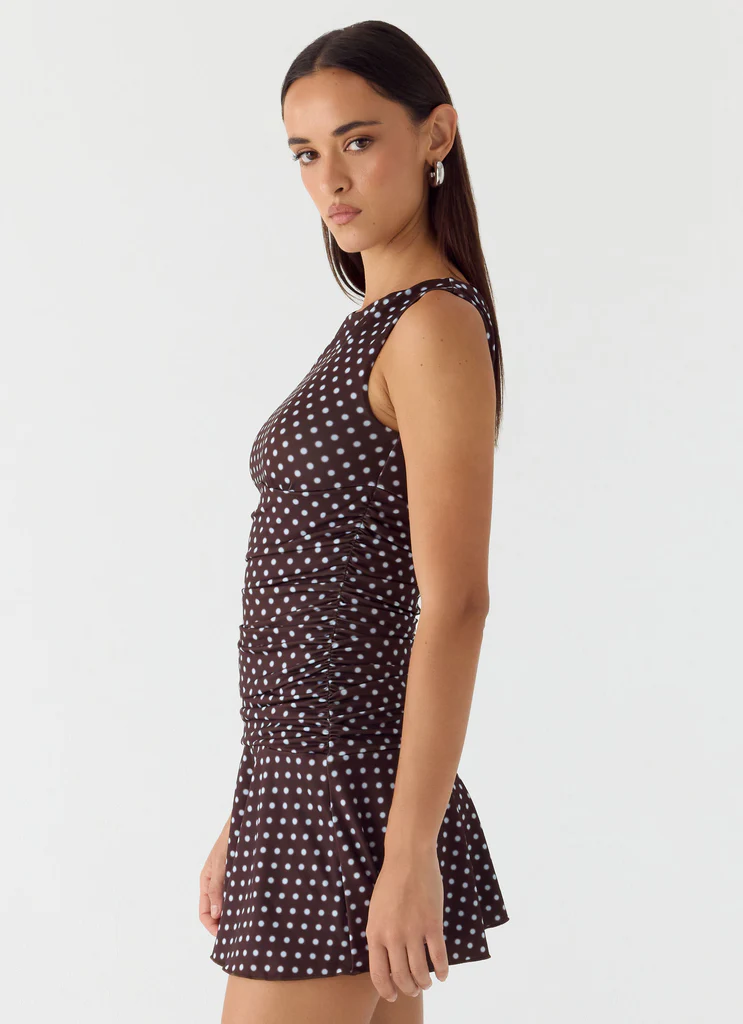 Robe Mini Kelda - Tache Bleue Chocolat