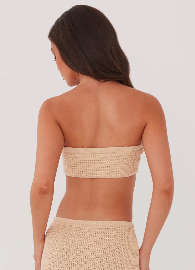 Top Bandeau Tricot Emaline - Beige
