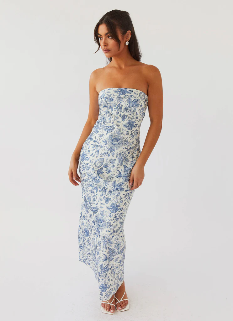 Robe maxi Summer Lover - Imprimé bleu paisley
