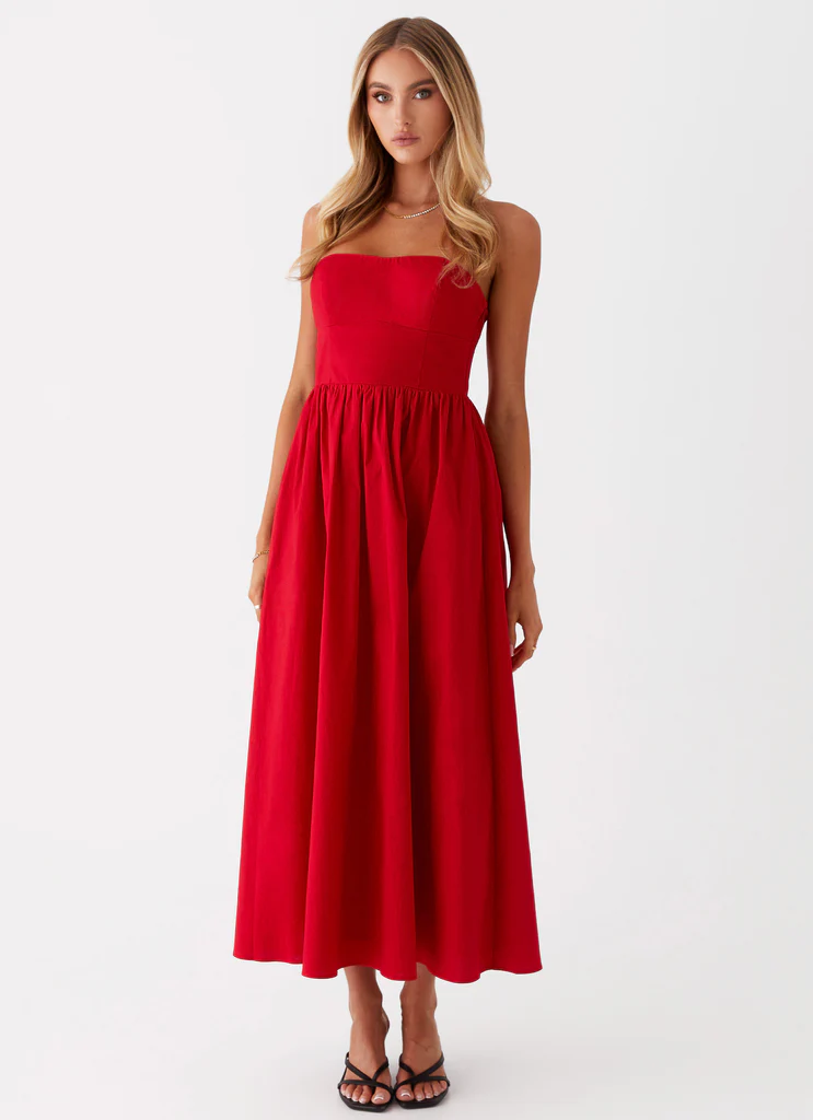 Robe Midi Love Me Later - Rouge