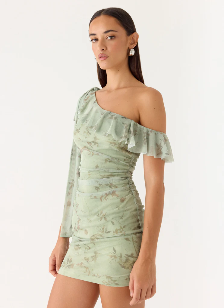 Robe Mini à Gestes Cachés - Fougère Légère