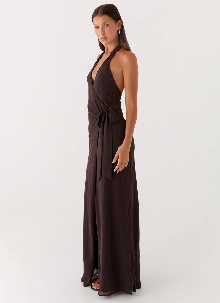 Robe maxi So Chic - Chocolat frais
