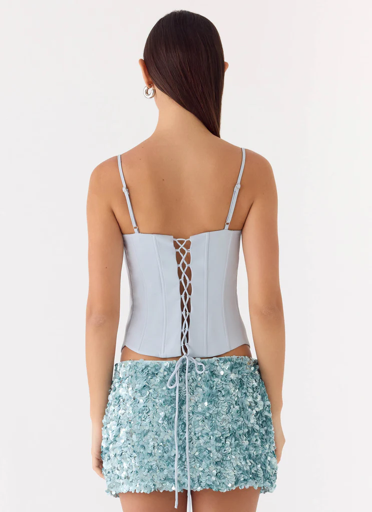 Haut Corset Ania - Bleu