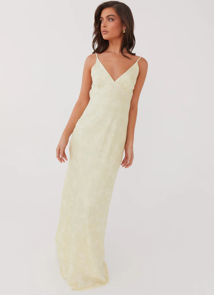 Robe maxi Sorrento Sun - Fleurs jaunes