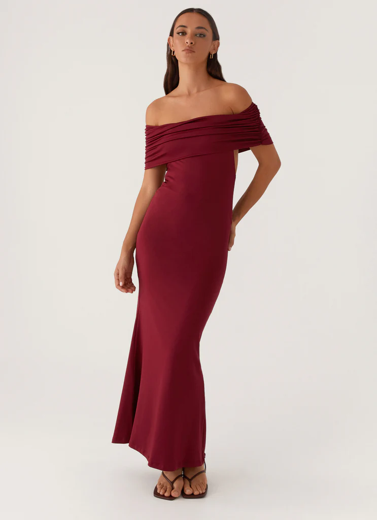 Robe Maxi Maude - Maroon