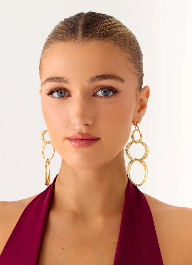 Boucles d'oreilles Circuit - Or