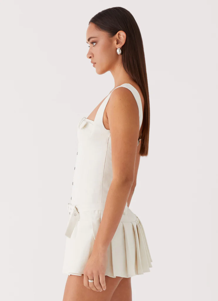 Robe Mini Ceinture Poetic Justice - Blanc