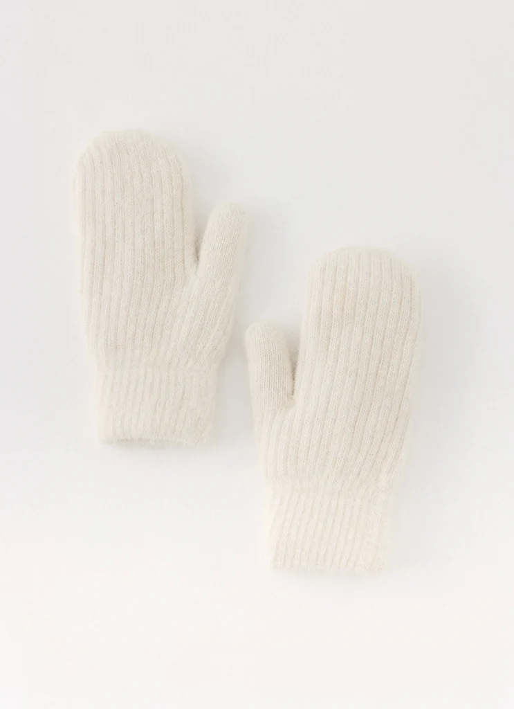 Gants tricotés Winter Blaze - Crème