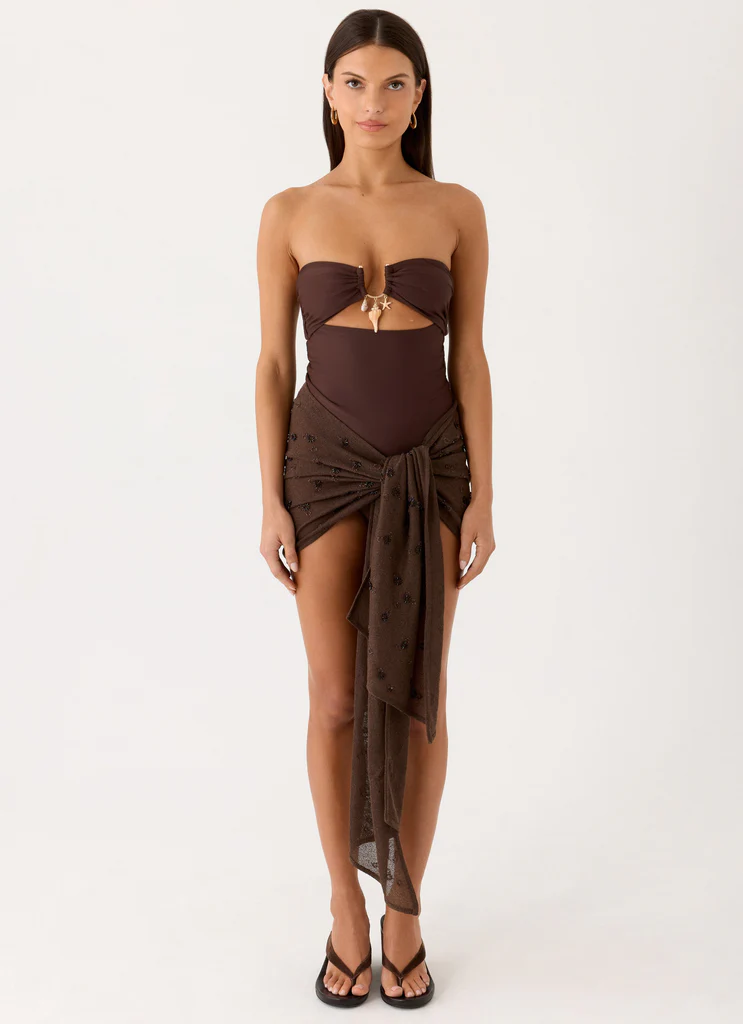 Sarong Perles Deia - Chocolat