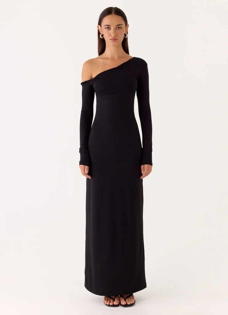 Robe maxi Jordana Twist - Noir