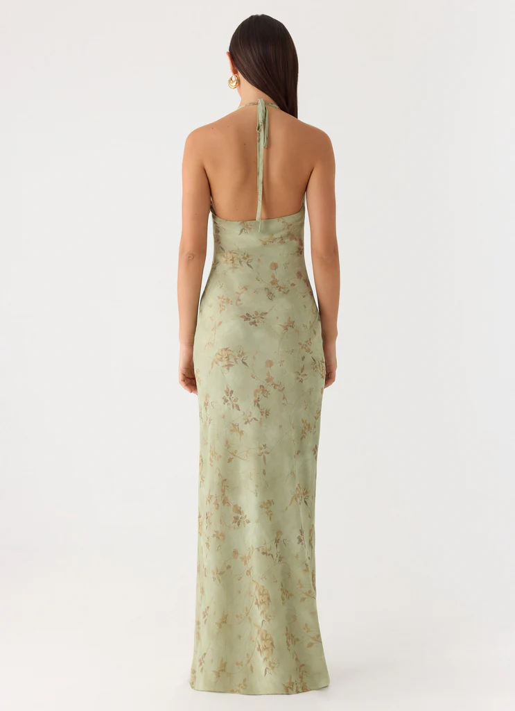 Robe maxi à bretelles ultra-taiseuse - Fougère légère