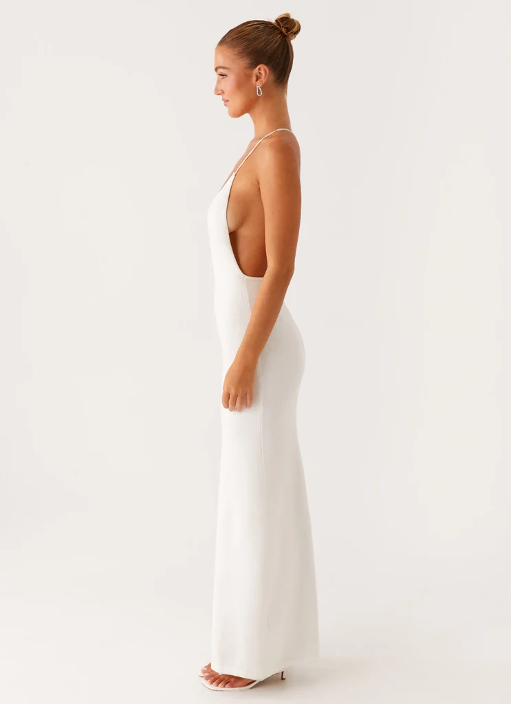 Robe maxi tricot Yalina - Ivoire