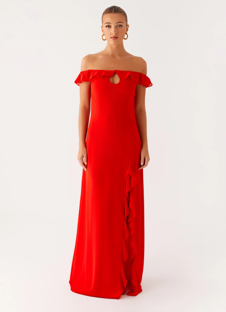 Robe Maxi Braxton - Rouge