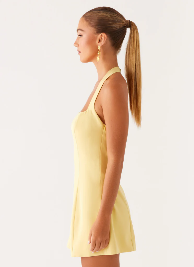 Robe Mini Remi Halter - Jaune