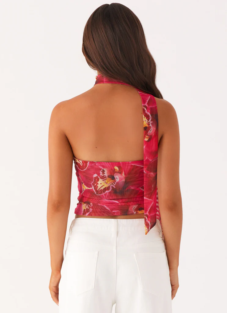 Top écharpe Hot Like Me - Rose orchidée