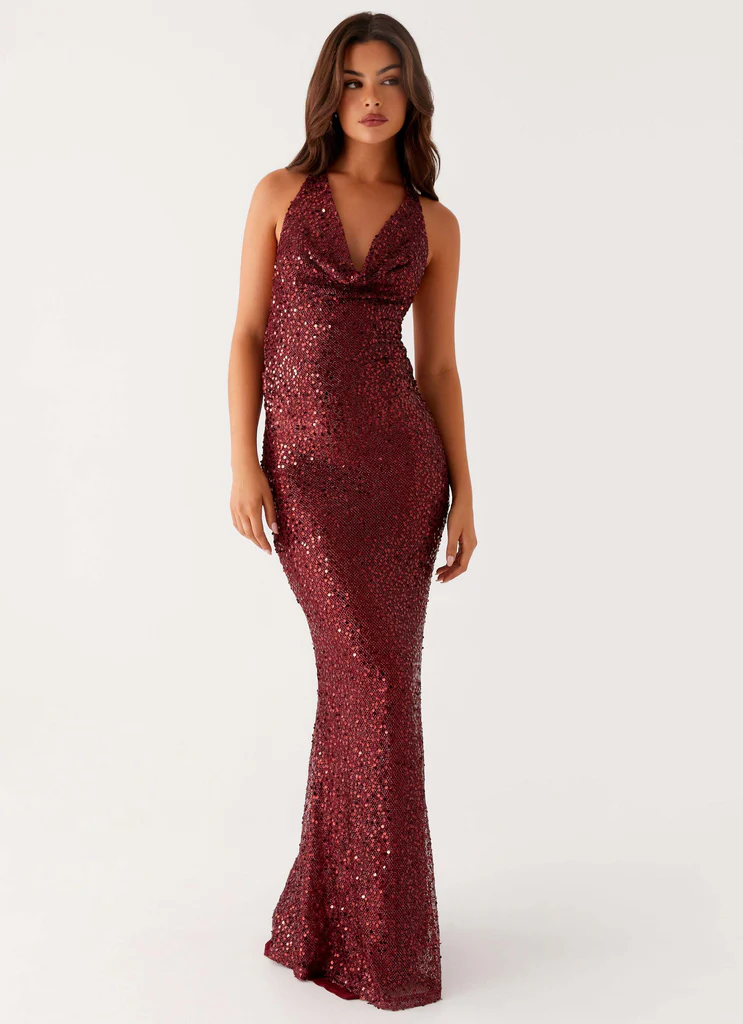 Robe Maxi Strass Trésor - Fuchsia