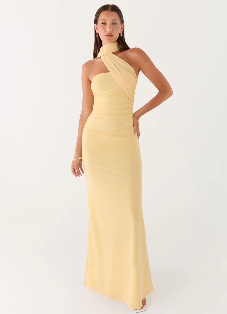 Robe maxi Songbird - Jaune