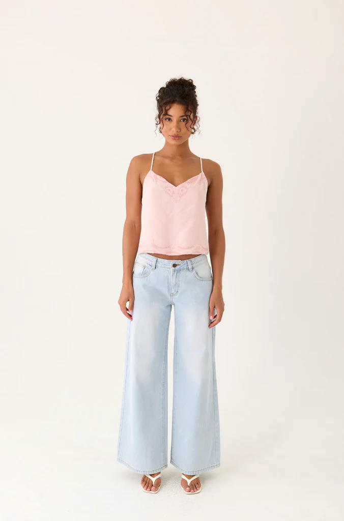 Top Avania à Perles - Rose