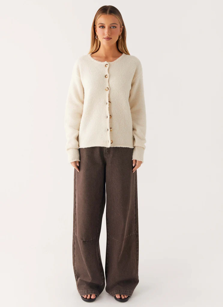 Cardigan Vera en maille - Ivoire