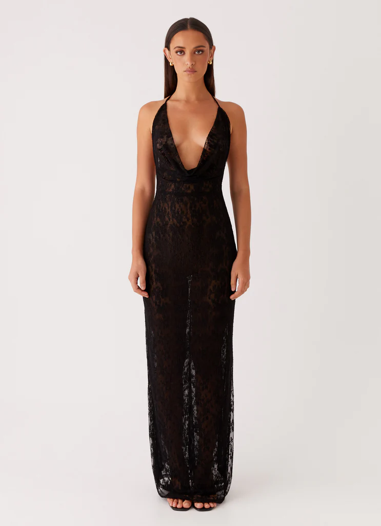 Robe maxi Champagne Coastline - Noir