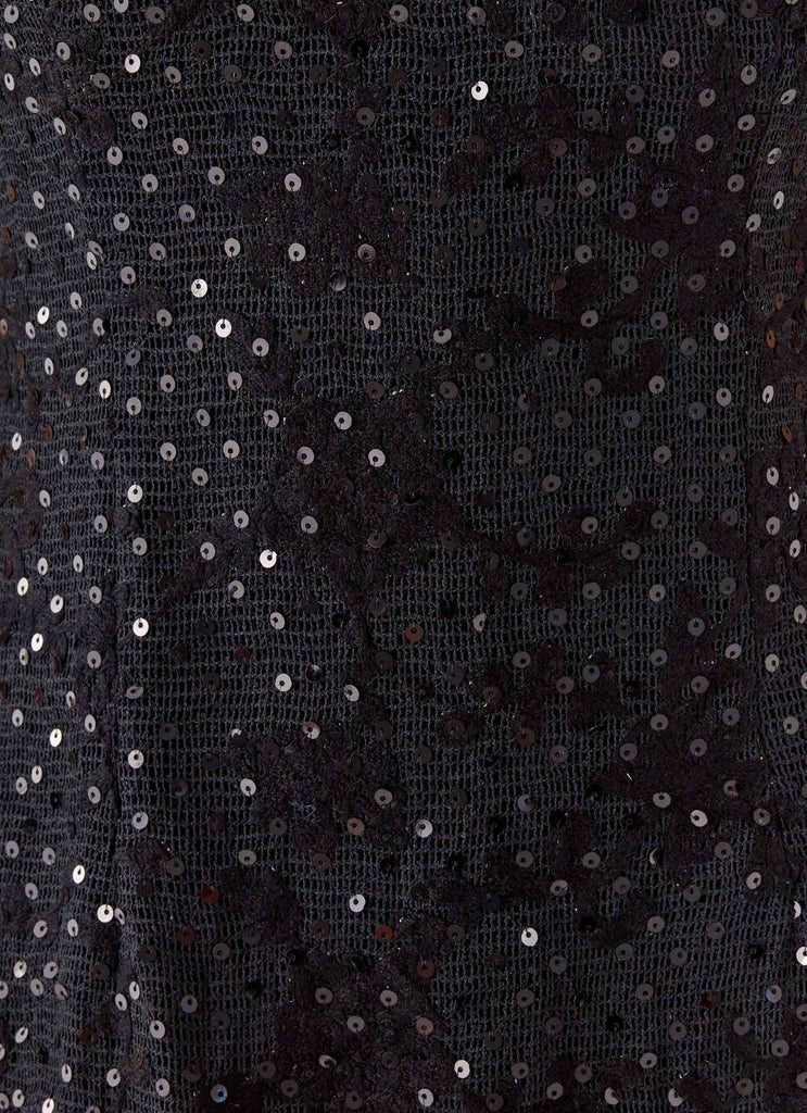 Robe Mini à Strass Vision - Noir