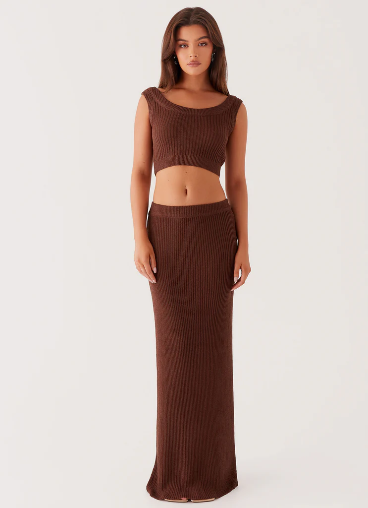Crop Top Tricot Season Fever - Chocolat
