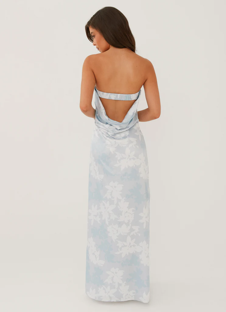 Robe Maxi Love Me More - Fleurs Bleues