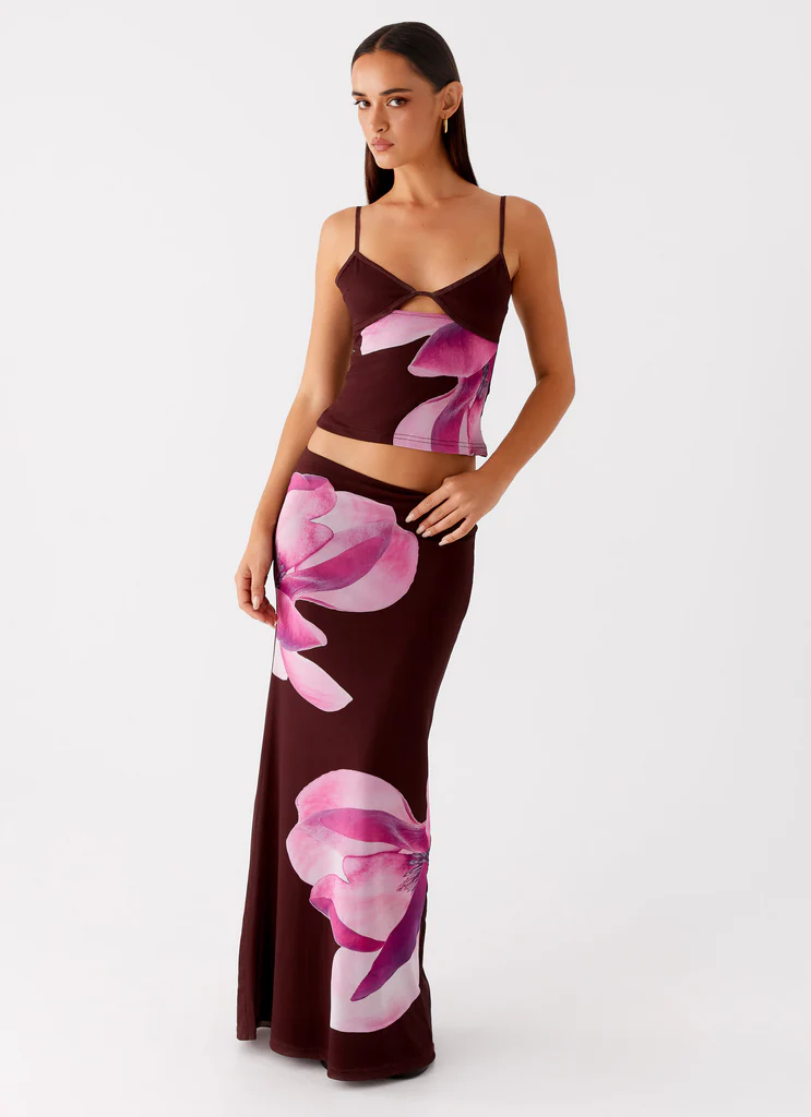 Jupe Maxi Alpha – Chocolat Foncé Jupe Maxi Alpha - Chocolat Foncé