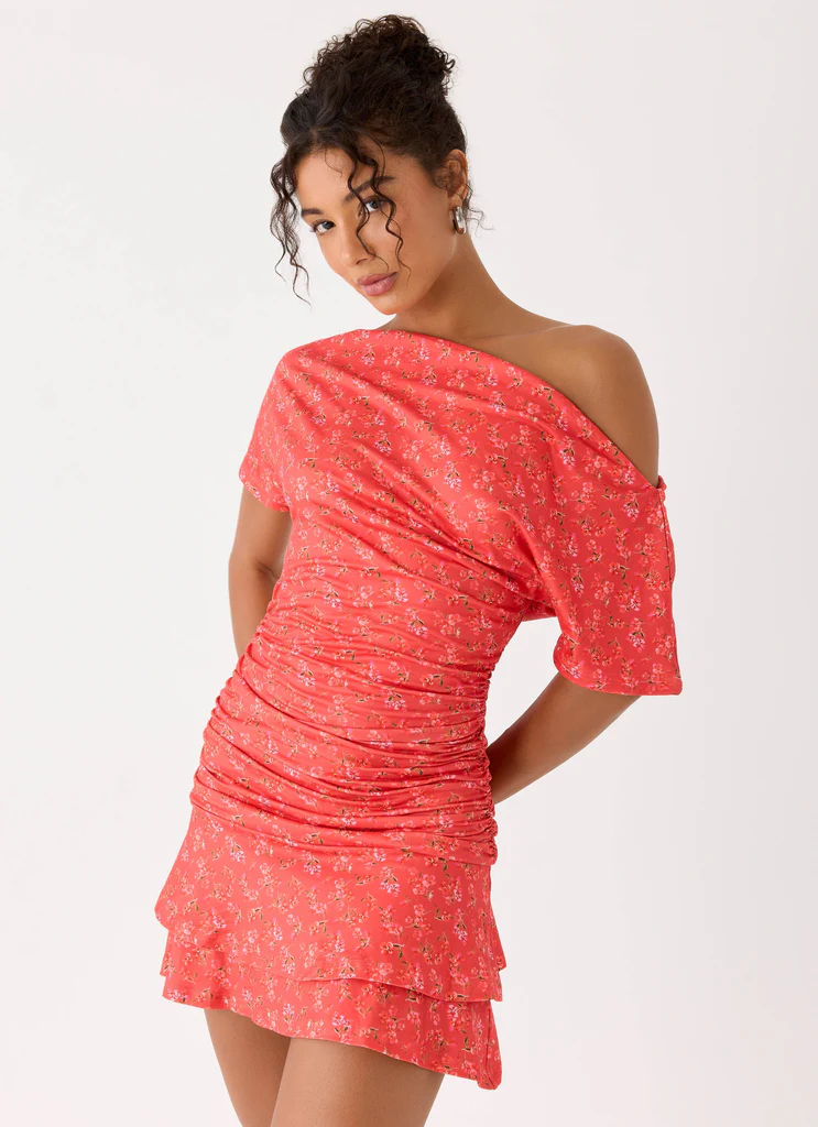 Robe Mini Antonie - Rose Rouge Magenta