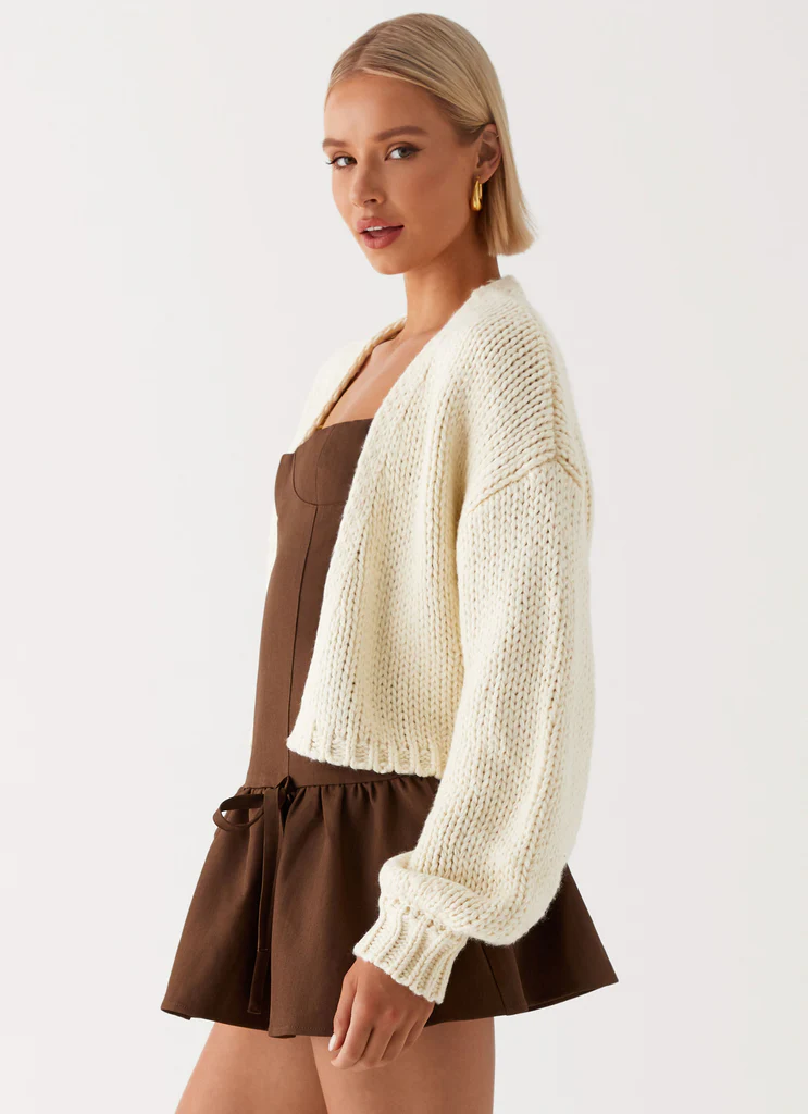 Cardigan Jacquard Jasleen - Ivoire