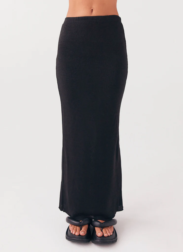 Jupe Maxi Tricot Délicate Lady - Noir
