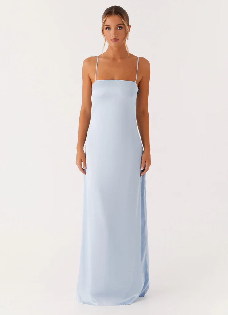 Robe Maxi Aster Bloom - Bleu