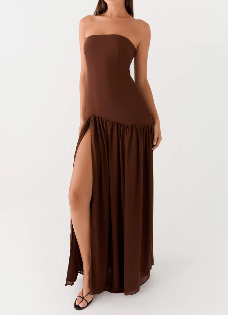 Robe Maxi Sans bretelles Eden – Brun Robe Maxi Sans bretelles Eden - Brun