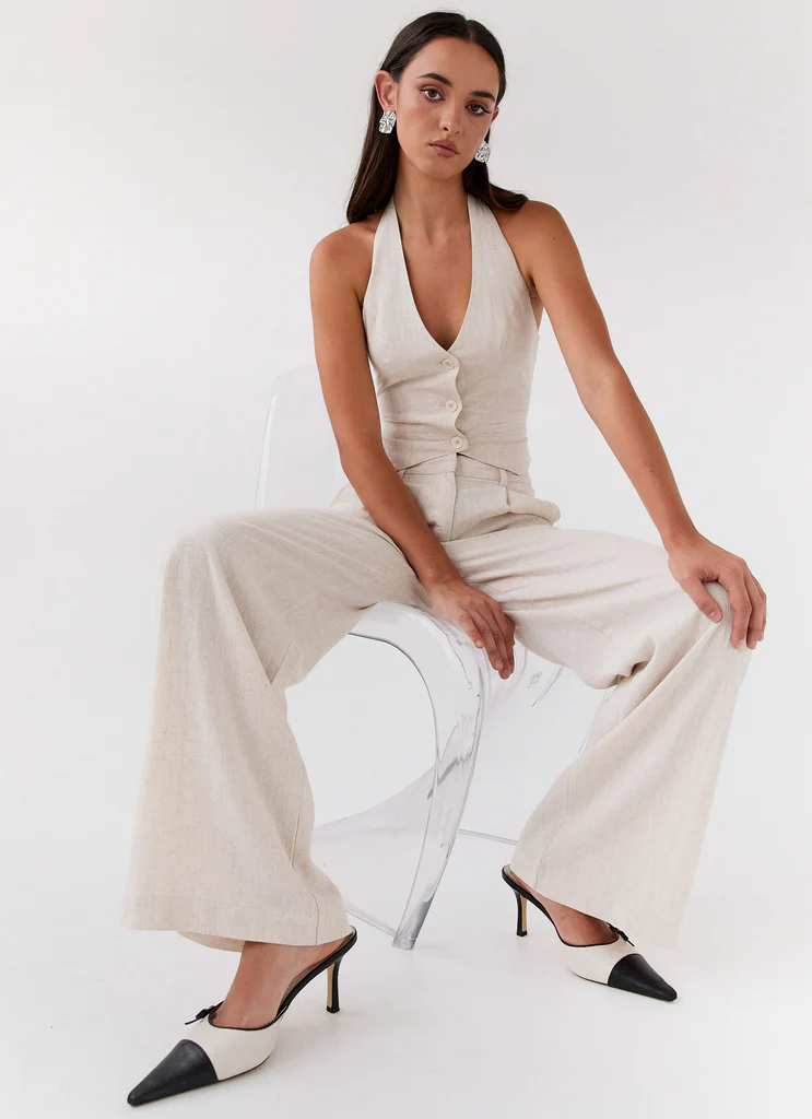 Pantalons en lin Heatwave - Oatmeal