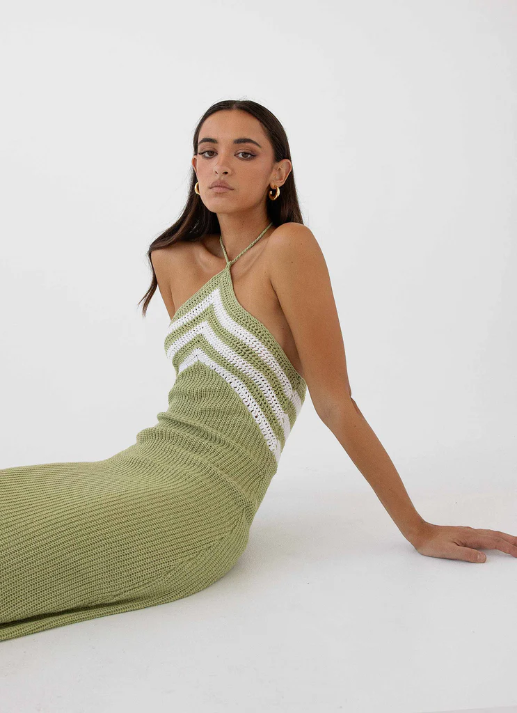 Robe maxi tricot Masterpiece - Forêt